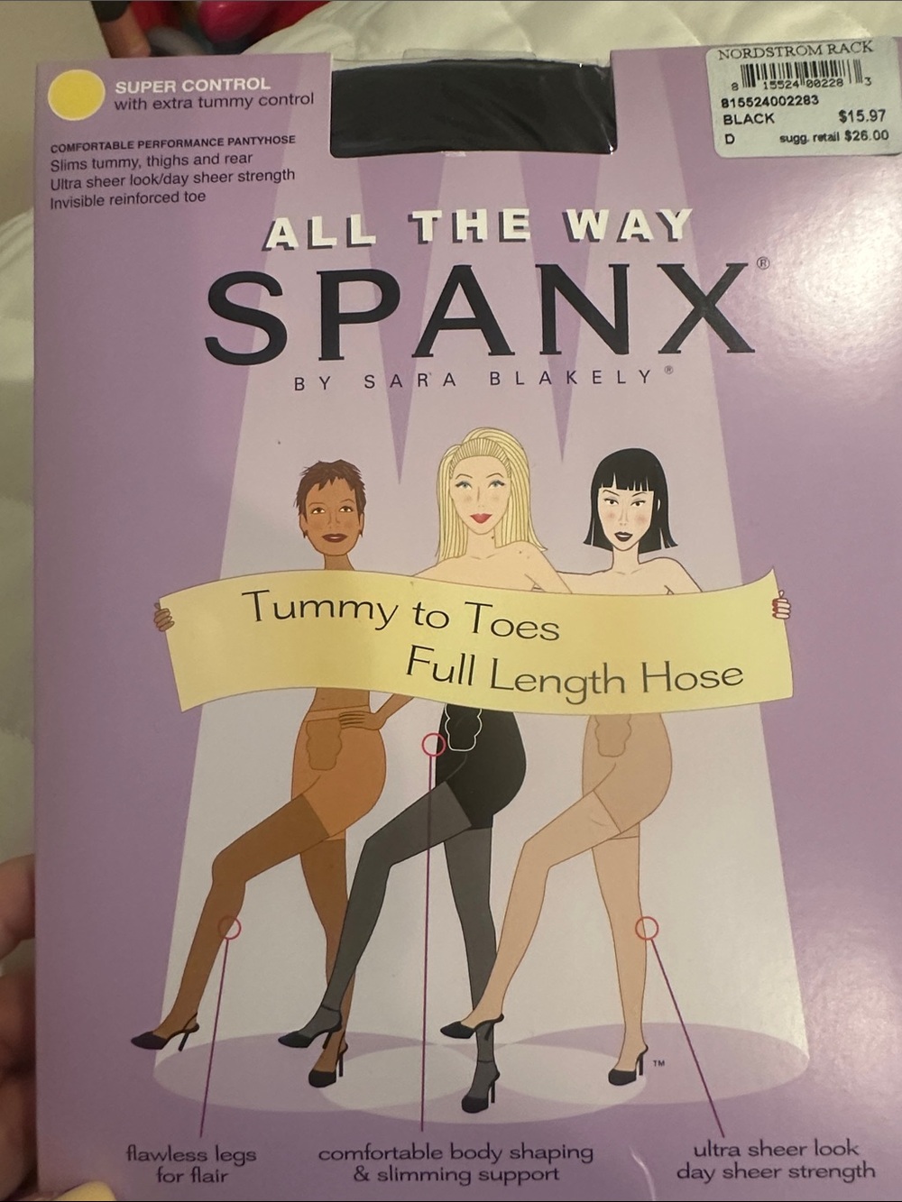 SPANX Tummy to Toes Full Length Hose - Black (All The Way)